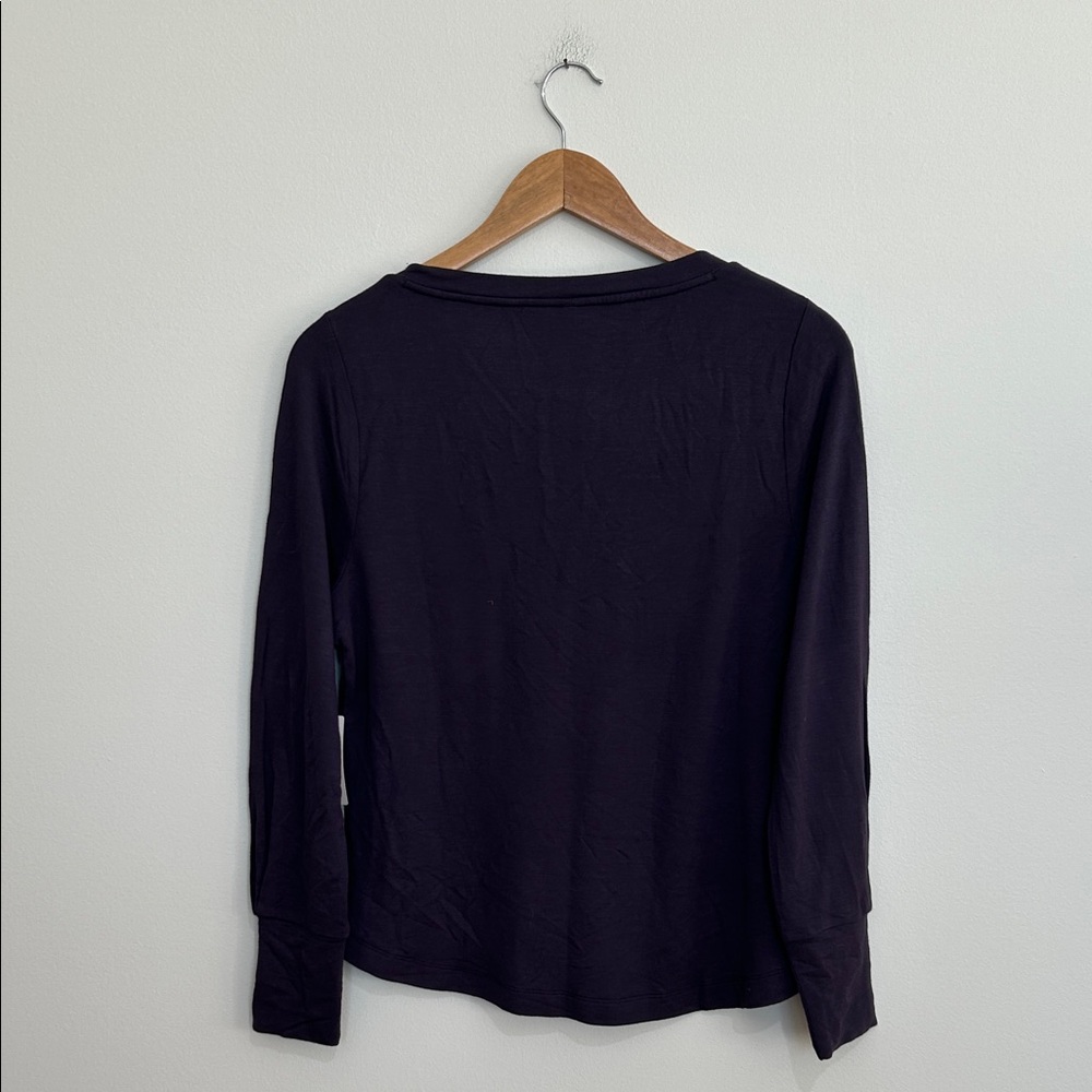 Soma Women's Purple V-Neck Long Sleeve Top Size Small NWT - Picture 3 of 3
